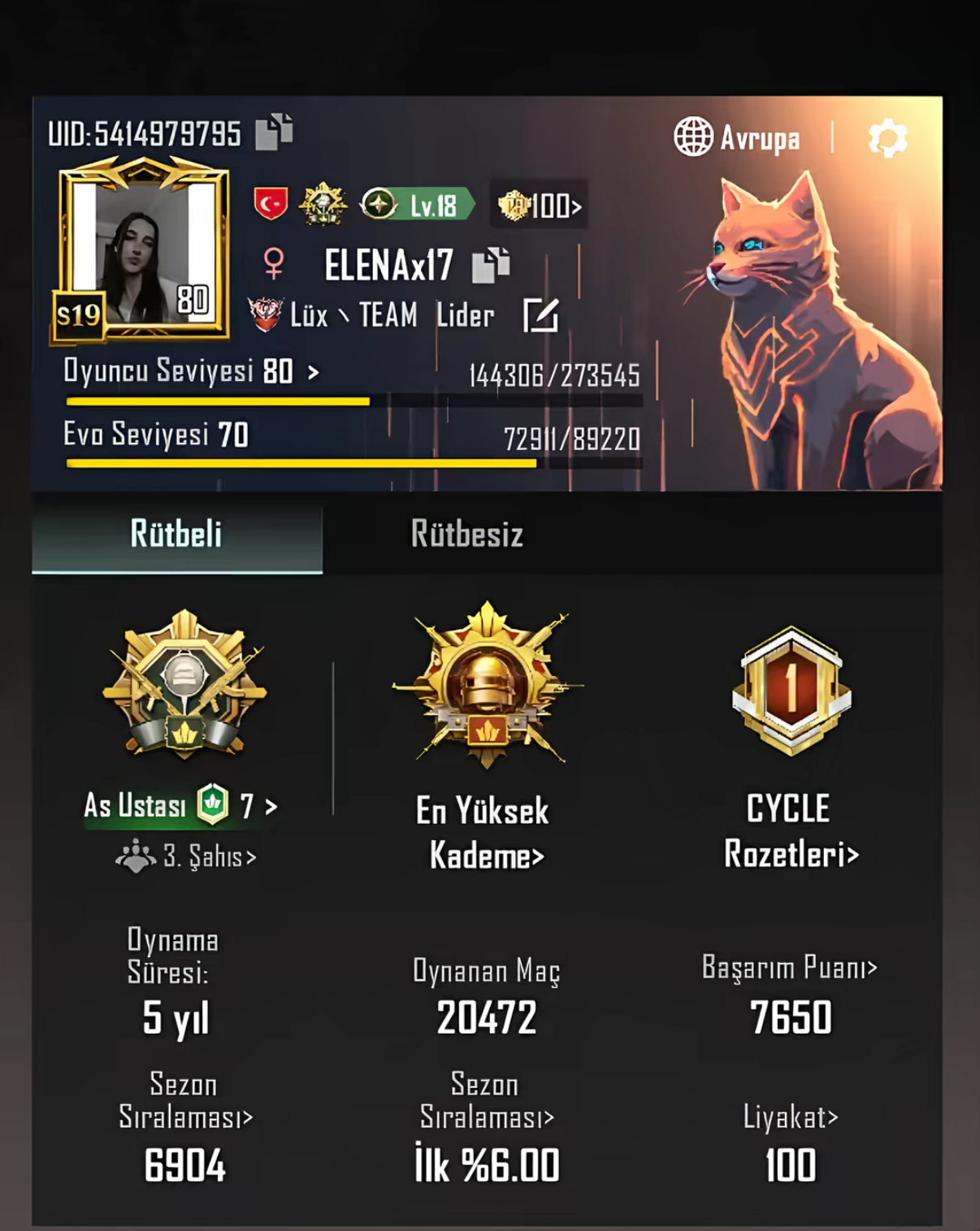 KIZ HESABI PUBG MOBILE